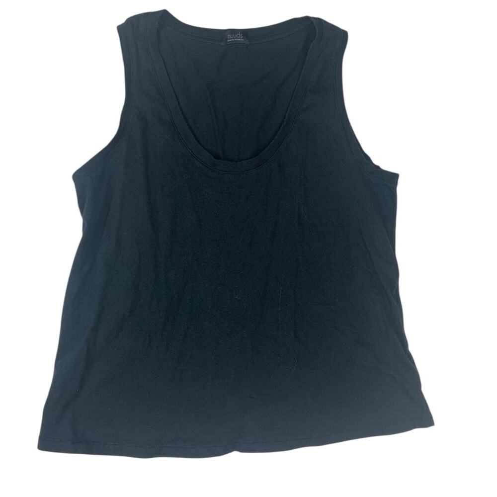 Nuuds size large Classic Black Tank Top distressed casual everyday